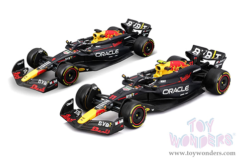 Bburago Formula Racing - 36-Pack Oracle Red Bull Racing RB20 Sidekick Formula One F1 (2024) with Power Wing (1/43 scale diecast model car, Black) 01933-RBULL