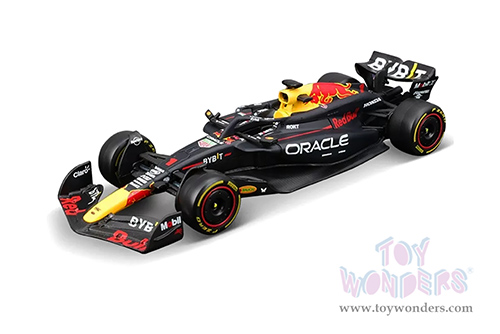 Bburago Formula Racing - 36-Pack Oracle Red Bull Racing RB20 Sidekick Formula One F1 (2024) with Power Wing (1/43 scale diecast model car, Black) 01933-RBULL