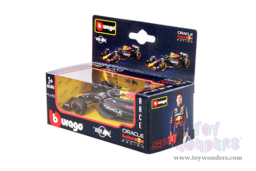 Bburago Formula Racing - 36-Pack Oracle Red Bull Racing RB20 Sidekick Formula One F1 (2024) with Power Wing (1/43 scale diecast model car, Black) 01933-RBULL