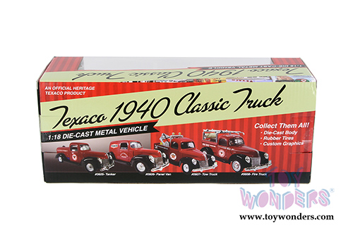 Texaco - Texaco Ford Panel Van (1940, 1/18 scale diecast model car, Red w/Black) 0606R