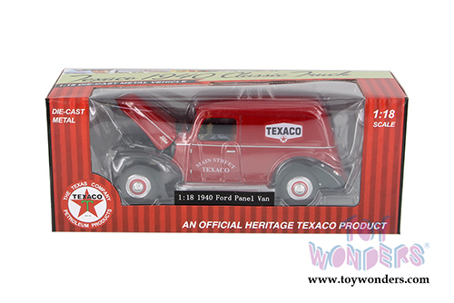 Texaco - Texaco Ford Panel Van (1940, 1/18 scale diecast model car, Red w/Black) 0606R