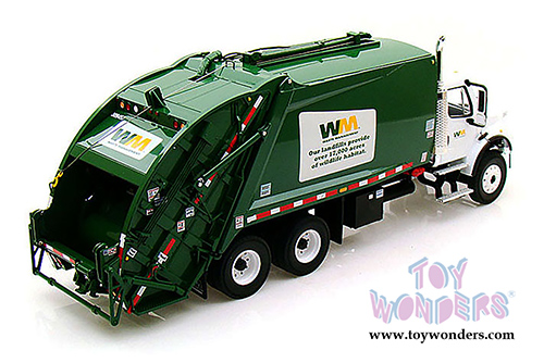 First Gear Waste Management - Freightliner M-2 Rear Load Refuse Truck with Bins (1/34 scale diecast model car, White) 10-3287T/6