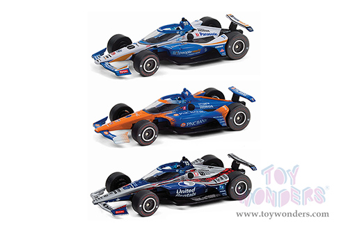 Greenlight - NTT IndyCar Series 2020 Indianapolis 500 Podium 3 Car Set (1/64 scale diecast model car, Asstd.) 10885