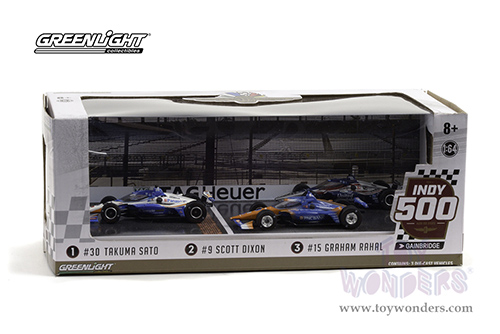 Greenlight - NTT IndyCar Series 2020 Indianapolis 500 Podium 3 Car Set (1/64 scale diecast model car, Asstd.) 10885