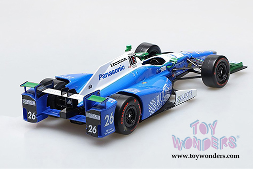 Greenlight - 2017 Indianapolis 500 Champion #26 Takuma Sato / Andretti Autosport, Ruoff Home Mortgage (2017, 1/18 scale diecast model car, Blue/White) 11020