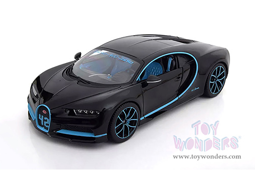 BBurago - Bugatti Chiron Hardtop (2016, 1/18 scale diecast model car, Black) 11040BK