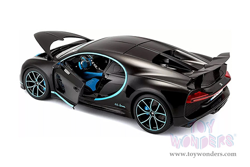 BBurago - Bugatti Chiron Hardtop (2016, 1/18 scale diecast model car, Black) 11040BK