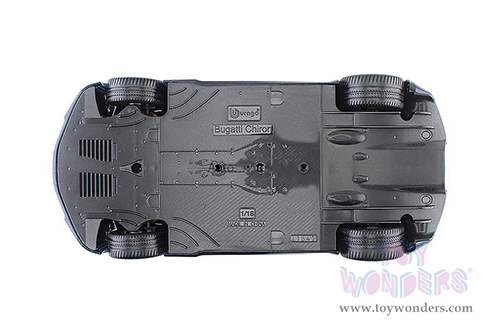 BBurago - Bugatti Chiron Hardtop (2016, 1/18 scale diecast model car, Black) 11040BK