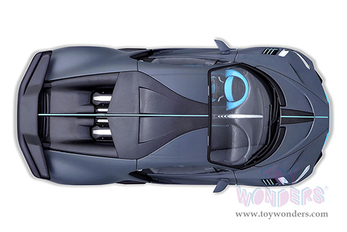 BBurago - Bugatti Divo Hardtop (1/18 scale diecast model car, Blue/Matte Black) 11045BU