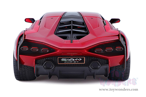 BBurago - Lamborghini Sián FKP 37 Hardtop (1/18 scale diecast model car, Metallic Red) 18-11046R