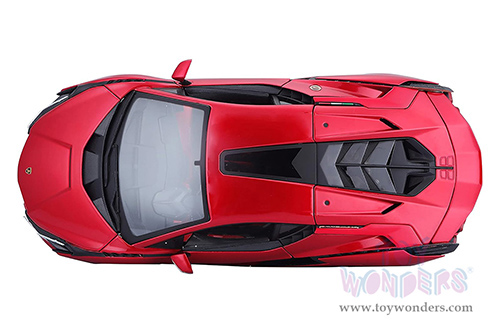 BBurago - Lamborghini Sián FKP 37 Hardtop (1/18 scale diecast model car, Metallic Red) 18-11046R