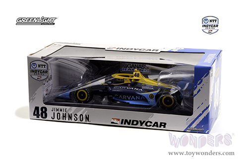 11154 Greenlight 2021 NTT IndyCar Series #48 Jimmie Johnson Chip Ganass Racing Carvana model diecast car window box package