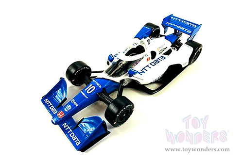 Greenlight - NTT IndyCar Series #10 Alex Palou / Chip Ganassi Racing, NTT DATA (Road Course Configuration) (2021, 1/18 scale diecast model car, White/Blue) 11125