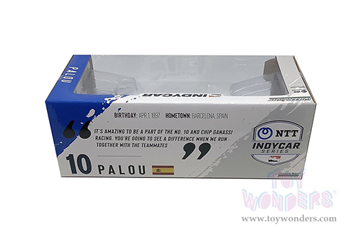 Greenlight - NTT IndyCar Series #10 Alex Palou / Chip Ganassi Racing, NTT DATA (Road Course Configuration) (2021, 1/18 scale diecast model car, White/Blue) 11125