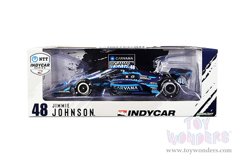 Greenlight - NTT IndyCar Series - #48 Jimmie Johnson / Chip Ganassi Racing, Carvana 'Drive the Vote' GMR Grand Prix Blue Steel Livery (Road Course Configuration) (2021, 1/18 scale diecast model car, Blue) 11126