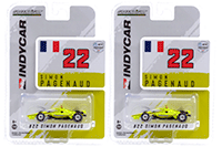 Greenlight - NTT IndyCar Series #22 Simon Pagenaud "Menards" Team Penske (2021, 1/64 scale diecast model car, Yellow) 11505/48