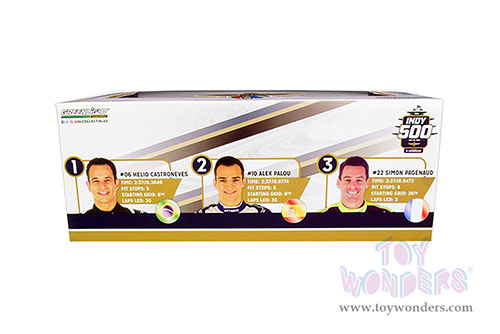 Greenlight - NTT IndyCar Series | 2021 Indianapolis 500 Podium 3 Car Set (1/64 scale diecast model car, Asstd.) 11523/24