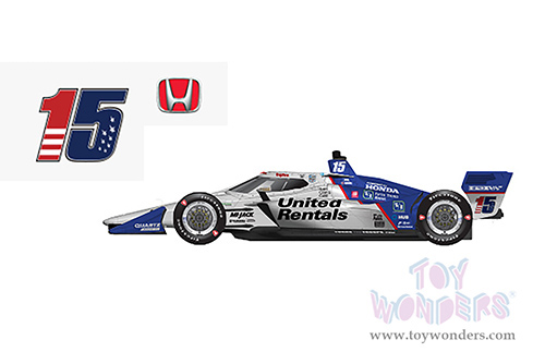 11537/48 Greenlight 2022 NTT IndyCar Series #15 Graham Rahal Rahal Letterman Lanigan Racing model diecast car