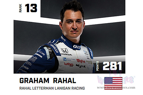 11537/48 Greenlight 2022 NTT IndyCar Series #15 Graham Rahal Rahal Letterman Lanigan Racing model diecast car