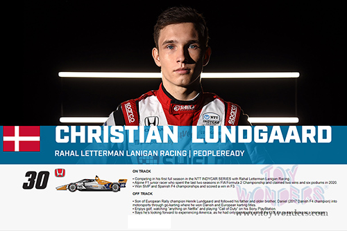 11538/48 Greenlight 2022 NTT IndyCar Series #30 Christian Lundgaard Rahal Letterman Lanigan Racing model diecast car