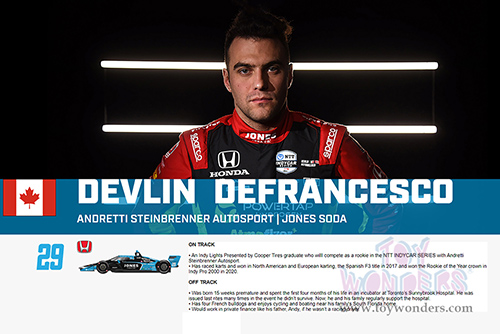 11539/48 Greenlight 2022 NTT IndyCar Series #29 Devlin DeFrancesco Andretti Steinbrenner Autosport model diecast car