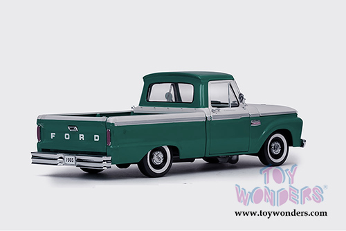 Sun Star USA - Ford F-100 Custom Cab Pickup (1965, 1/18 scale diecast model car, Wimbledon White/Holly Green) 1274GN
