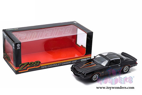 Greenlight - Chevrolet Camaro Z28 T-Top (1978, 1/18 scale diecast model car, Black) 12902