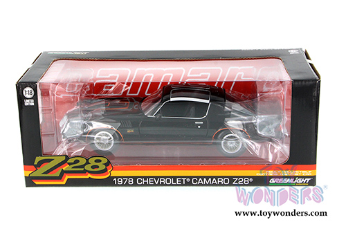 Greenlight - Chevrolet Camaro Z28 T-Top (1978, 1/18 scale diecast model car, Black) 12902
