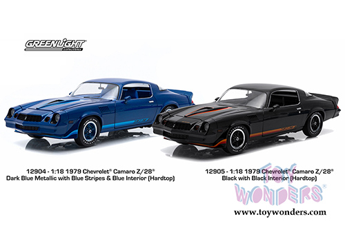 Greenlight - Chevrolet Camaro Z28 Hard Top (1979, 1/18 scale diecast model car, Black) 12905
