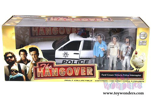 Greenlight - The Hangover - Ford Crown Victoria Police Interceptor Hard Top (2000, 1/18 scale diecast model car, White/Black) 12911