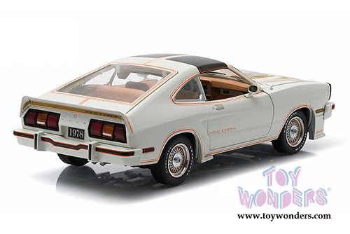 Greenlight - Ford Mustang II King Cobra T-Top (1978, 1/18 scale diecast model car, White with Gold) 12939