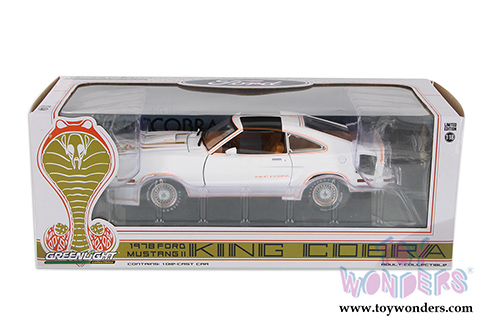 Greenlight - Ford Mustang II King Cobra T-Top (1978, 1/18 scale diecast model car, White with Gold) 12939