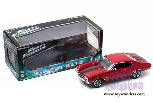 Greenlight Fast & Furious - Dom's Chevrolet Chevelle SS Hard Top (1970, 1/18 scale diecast model car, Red) 12945