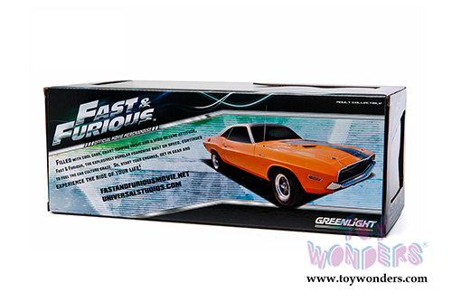 Greenlight Fast & Furious - Darden's Dodge Challenger Hard Top (1970, 1/18 scale diecast model car, Orange) 12947