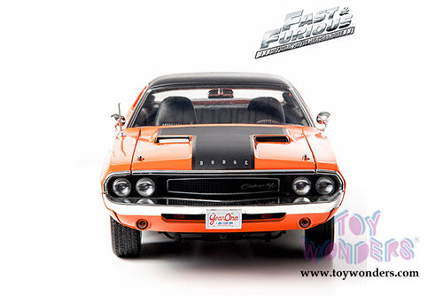 Greenlight Fast & Furious - Darden's Dodge Challenger Hard Top (1970, 1/18 scale diecast model car, Orange) 12947