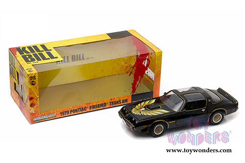 Greenlight Hollywood - Elle's Pontiac&reg; Firebird&reg; Trans Am - Kil Bill Vol. I & II T-Top (1979, 1/18 scale diecast model car, Black w/Gold) 12951