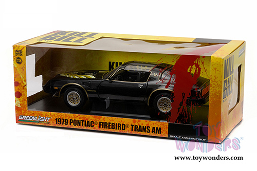 Greenlight Hollywood - Elle's Pontiac&reg; Firebird&reg; Trans Am - Kil Bill Vol. I & II T-Top (1979, 1/18 scale diecast model car, Black w/Gold) 12951