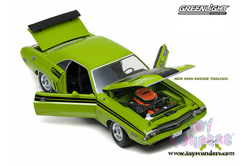 Greenlight - Dodge Challenger R/T Hemi Hard Top (1971, 1/18 scale diecast model car, Green Go) 12960