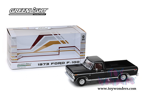 Greenlight - Ford F-100 Pickup Truck (1973, 1/18 scale diecast model car, Black) 12963