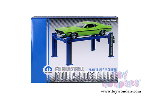 Greenlight  - Four Post Lift Mopar Edition (1/18 scale diecast model accessory, Blue/Black) 12967