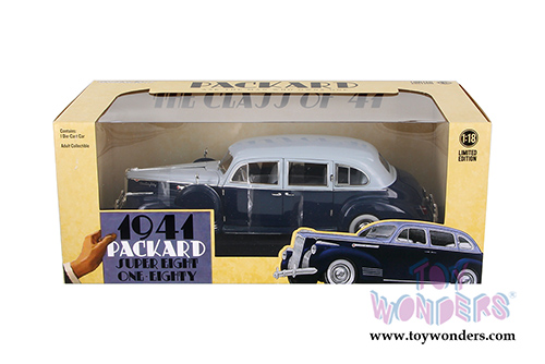 Greenlight - Packard Super Eighty One - Eighty Hard Top (1941, 1/18 scale diecast model car, Silver French Gray Metallic Duco and Barola Blue) 12970