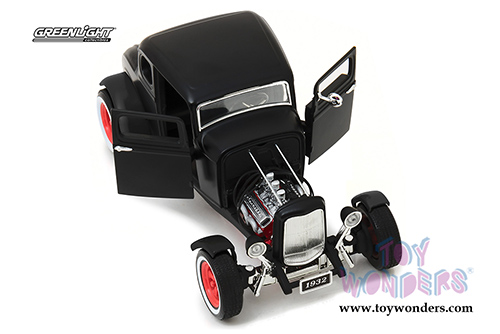 Greenlight - Custom Ford Hot Rod (1932, 1/18 scale diecast model car, Matte Black) 12975