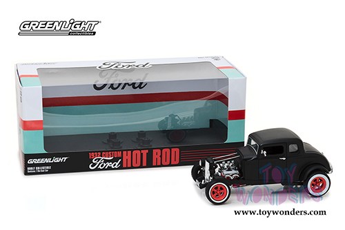 Greenlight - Custom Ford Hot Rod (1932, 1/18 scale diecast model car, Matte Black) 12975