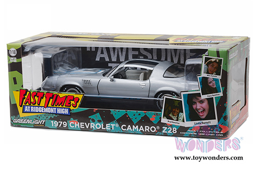 Greenlight -  Chevrolet&reg; Camaro&reg; Z/28 T-Top "Fast Times at Ridgemont High" Movie (1979, 1/18 scale diecast model car, Gray) 12986
