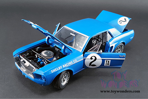 Acme - Ford Shelby Mustang #2 Dan Gurney Hardtop (1967, 1/18 scale diecast model car, Blue) 12987
