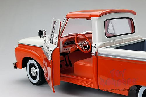 Sun Star - Ford F-100 Custom Cab Pickup (1965, 1/18 scale diecast model car, Orange/Cream) 1301