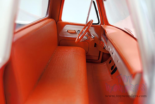 Sun Star - Ford F-100 Custom Cab Pickup (1965, 1/18 scale diecast model car, Orange/Cream) 1301