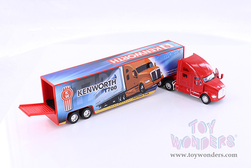 Kinsmart - Kenworth&reg; T700 Tractor with Container (13", 1/68 Scale diecast model car, Asstd.) 1302D