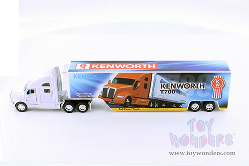Kinsmart - Kenworth&reg; T700 Tractor with Container (13", 1/68 Scale diecast model car, Asstd.) 1302D