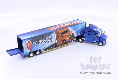 Kinsmart - Kenworth&reg; T700 Tractor with Container (13", 1/68 Scale diecast model car, Asstd.) 1302D